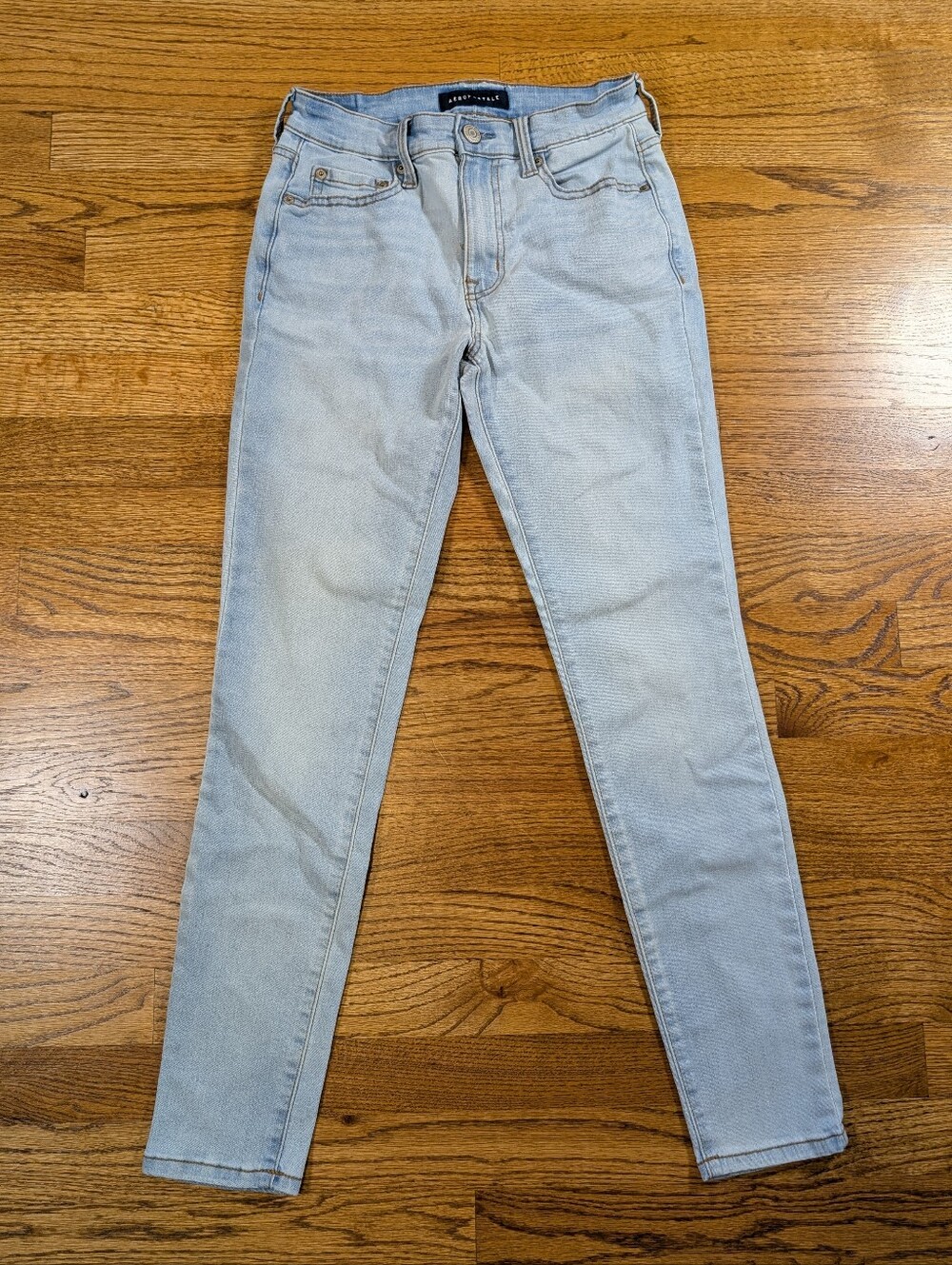 Aeropostale High Rise Jegging Jeans Light Wash Skinny Stretch Women's Size 2